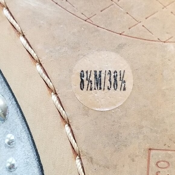 Vince Camuto Studded Suede Ballet Flats Shoe 8.5 Earl Gray True Suede - Picture 9 of 12